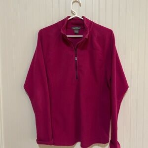 Eddie Bauer Fuchsia Fleece Quarter-Zip